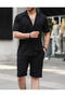 2-Piece Summer Set Shirt and Shorts Twisted Fabric a Quality Bottom Top Set