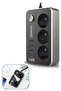2500W 10A 3Power Socket 3Usb 2.1A Group Socket with 2Mt Extension Cable for Office Home Office Summer
