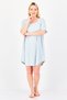 Women Allover Print Short Sleeve Sleepwear Dress, Multicolor - 3
