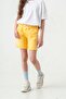 Double Long Girls' Shorts with Side Stripes - 8