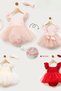 Baby Girl Girl Kid Birthday Party Wedding Dress Short Sleeve Ribbons Bandana Ruched Lined Romper - 7