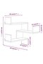 Wall Corner Shelf Grey Sonoma 40x40x50 cm Engineered Wood - 3