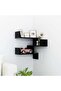 Wall Corner Shelf Black 40x40x50 cm Engineered Wood