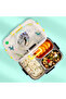 3 Compartment Stainless Steel bento Lunch Box, 800ml - T - Rex Purple - 4