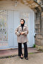 Women's Front Tie Kimono Gray - 4