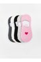 Pink Heart Patterned Girls' Ballerina Socks, Pack of 5 - 2