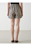 Patterned Women's Shorts with Elastic Waist - 4