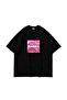 Sassy Printed Oversize Unisex Black Tshirt