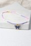 Butterfly Beaded Necklace Pink Colored Fimo Necklace - 3