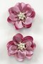 Dusty Rose Pearl Bright Stone Bridal Hand Rose, Groom, Bridesmaid Bracelet, Wedding Henna Promise Bride, 2 Pcs - 3