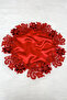 Red Bride Groom Handkerchief, Sparkling Sequins and Beads Embroidered, Wedding Henna Circumcision Promise Engagement Halay - 5