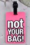 Pink Color Suitcase Card Holder with Text Detail