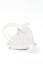 White Shk236 Faux Leather Zippered Single Compartment Heart Model Hand, Arm and Shoulder Bag - 6