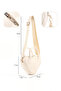 Cream Shk236 Faux Leather Zippered Single Compartment Heart Model Hand, Arm and Shoulder Bag - 4