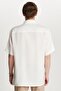 Men's Relax Fit Comfortable Modal Fabric Single Pocket Short Sleeve White Shirt - 5