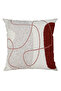 Concept Line Embroidery Square Shaped Decorative Cushion 50 x 50 cm