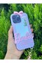 iPhone 14 Pro Compatible Mirrored Pompom Barbi Silicone Case