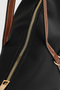 Velie Parachute Fabric Striped Shopper Bag Black-Tan - 5