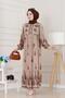 Half Button Robe Eslem Dress-Mink