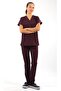 Scrub-Premium Likralı Bayan-Mürdüm - 4