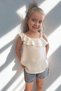 Lupinn Fashion Girl's One Shoulder Ruffled White Blouse – Stylish and Comfortable Design for Summer - 5