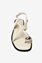 Lucent Cream Patent Leather Flip Flops for Women Sandals - 8