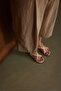 Lucent Cream Patent Leather Flip Flops for Women Sandals - 2