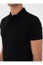 Black Slim Fit 100% Cotton Polo Neck T-Shirt 50310024-Vr046 - 7
