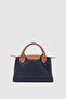 Neylo Zipper and Magnet Closure Parachute Fabric Cross Strap Handbag Black-Tan - 5