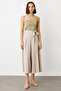 Wide Leg Trousers with Belt Stone 54144 - 2