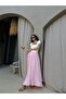 Women's Pink Muslin Fabric Long Pocket Skirt 29250 - 6
