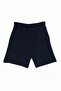 Text Printed Lace Detailed Navy Blue Color Boy's Capri - 5
