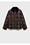 Contrast Collar Checked Parka - 3