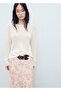 Floral Patterned Skirt with Lace Details - 8