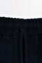 Text Printed Lace Detailed Navy Blue Color Boy's Capri - 2