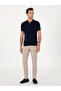 Taş Slim Fit Cotton Blend Canvas Trousers 50305640-Vr049