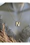 Letter N Stainless Steel Necklace 40+5 cm