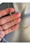 Letter m Stainless Steel Necklace 40+5 cm - 3