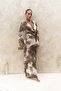 Pnaisyonist Long Sleeve Green Crop Skirt Suit - 3