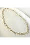Elegant Gold Color Rectangular Chain Necklace - Minimalist Elegance Always with You!