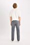 B7349 Gray Sergio Regular Fit Normal Waist Pipe Leg Jean Trousers - 5