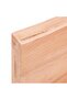 Wall Shelf Light Brown 100x50x(2-6) cm Treated Solid Wood Oak - 4