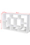 Floating Wall Display Shelf 8 Compartments White - 3