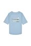 Surfboards Uv Protection Short Sleeve Swimwear T-Shirt Sky Blue