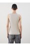 Black Crew Neck Ribbed Men's Sleeveless T-Shirt (S5) - 4