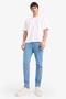 E7436 Blue Pedro Slim Fit Tight Fit Regular Waist Narrow Leg Jeans - 5