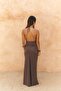 Malmvira Soft Brown Linen Crop Skirt Set - 4