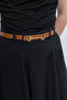Women's Belted Cupra Fabric Skirt 2123 - 5