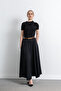 Women's Belted Cupra Fabric Skirt 2123 - 8