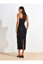 91368 Strapless Midi Dress-Black - 2